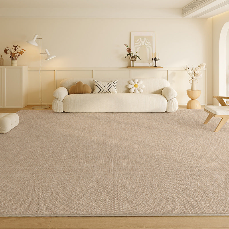 Distributed carpet living room classy sense  new style stain-resistant, wash-free, wipeable cream style pure color waterproof maintenance-free floor