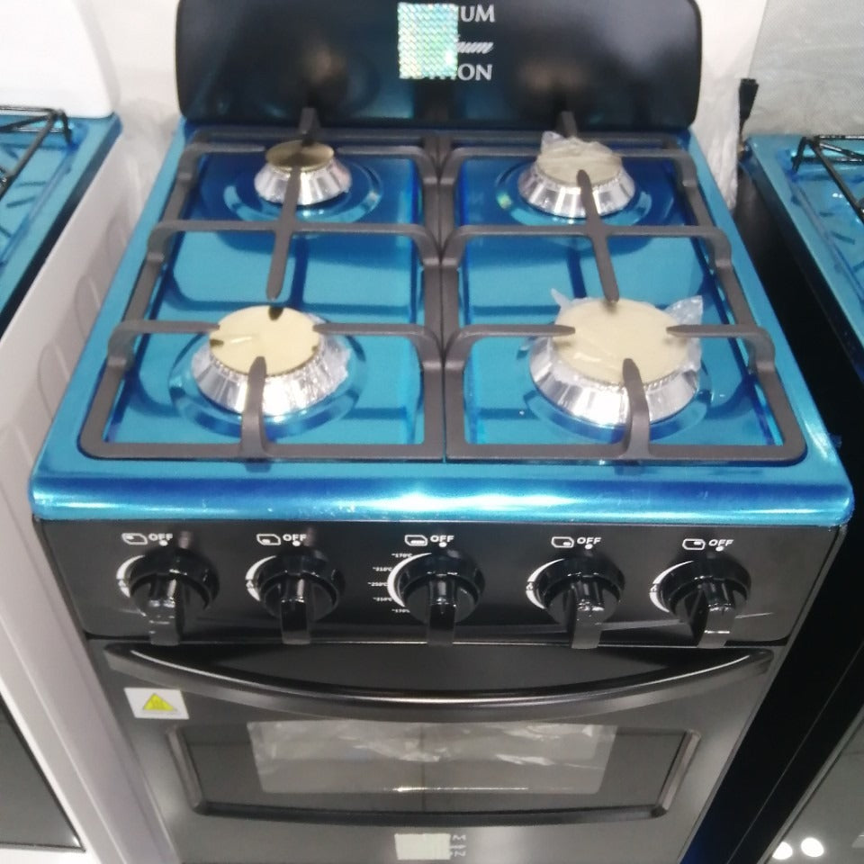 4 four-gas oven burner stove stove one-piece upright grill 500 wide cast iron good pot rack yellow copper fire cover