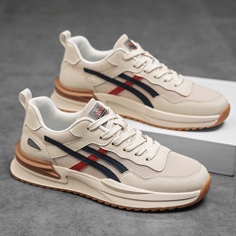 Men's winter 2025 new casual athletic shoes, men's spring retro mesh breathable anti-odor trendy shoes