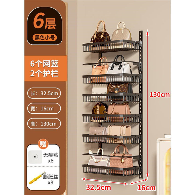 No-drill door back organizer, narrow gap wall-mounted multi-tier shelf, bathroom wall storage rack, toilet cabinet side organizer