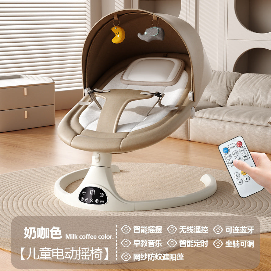 Baby Electric Soothing Cradle Bed Artifact Baby Multifunctional Sitting and Reclining Rocking Chair APP Remote Control