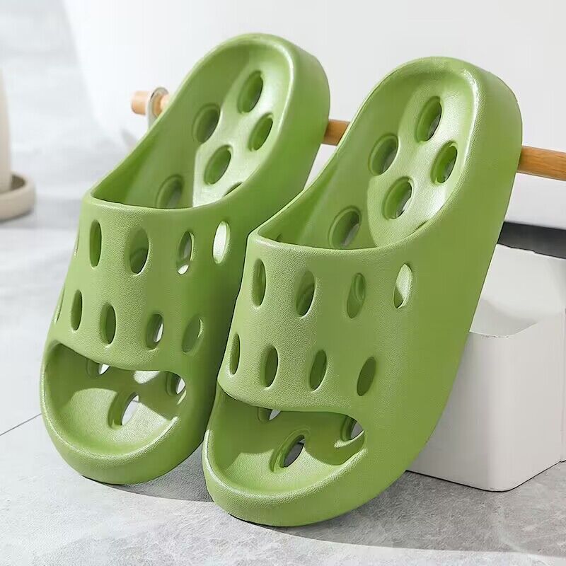 Men's bathroom slippers - indoor/outdoor shower slippers, leak-proof, couple's dry & wet use, home & household slides