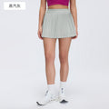 Ice-feeling breathable outdoor sports skirt for women with lining fashion tape tennis skirt yoga fitness skirt d25008