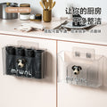 Garbage bag storage handy gadget large capacity kitchen cabinet door wall-mounted garbage bag storage rack plastic bag extraction box