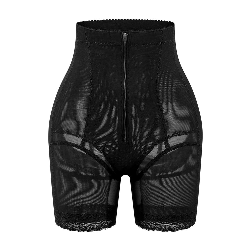 Xj0088-1 high-waisted tummy control shaping leggings with metal zipper - butt lifting, slimming, and workout activewear