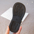 Vancahao kids' black leather shoes -  autumn new collection - girls' fashionable beaded bowknot patent leather princess shoes