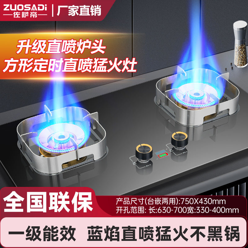 German brand turbocharged double burner cooktop - built-in/countertop lpg/natural gas stove - turbo flame