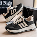 Men's shoes 2025 new winter mesh breathable versatile casual sneakers men's running chunky sole student dad shoes