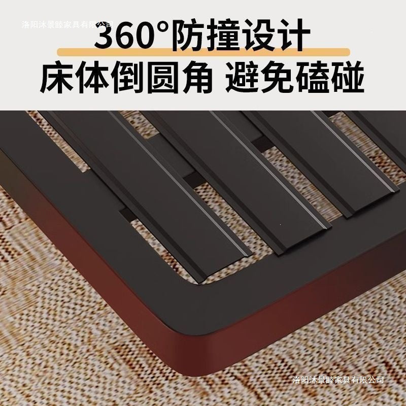 Popular minimalist floating bed 1.68m italian-inspired light luxury bed frame iron frame apartment bed without headboard bed style iron frame bed