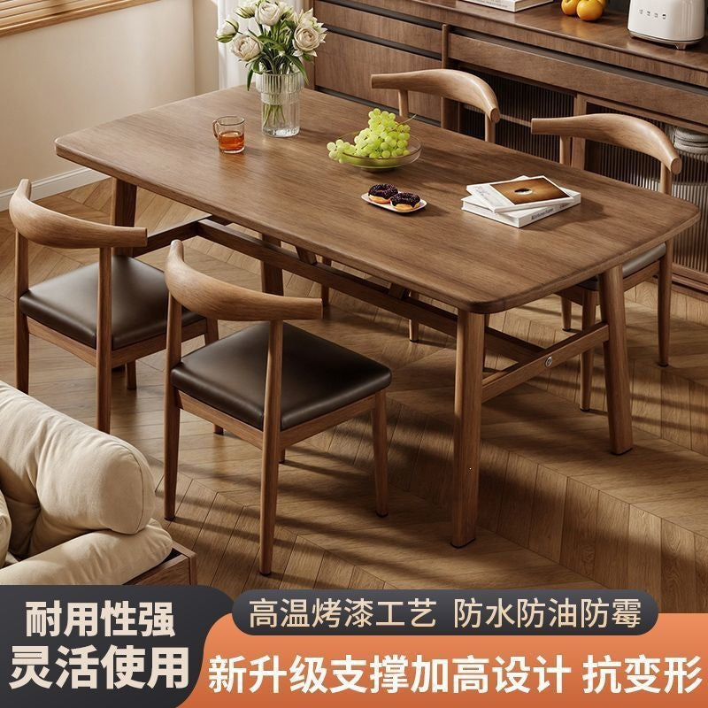 Dining table for homesmall apartment modern rectangular dining commercial noodle shop table and chair scandinavian rental room dining table