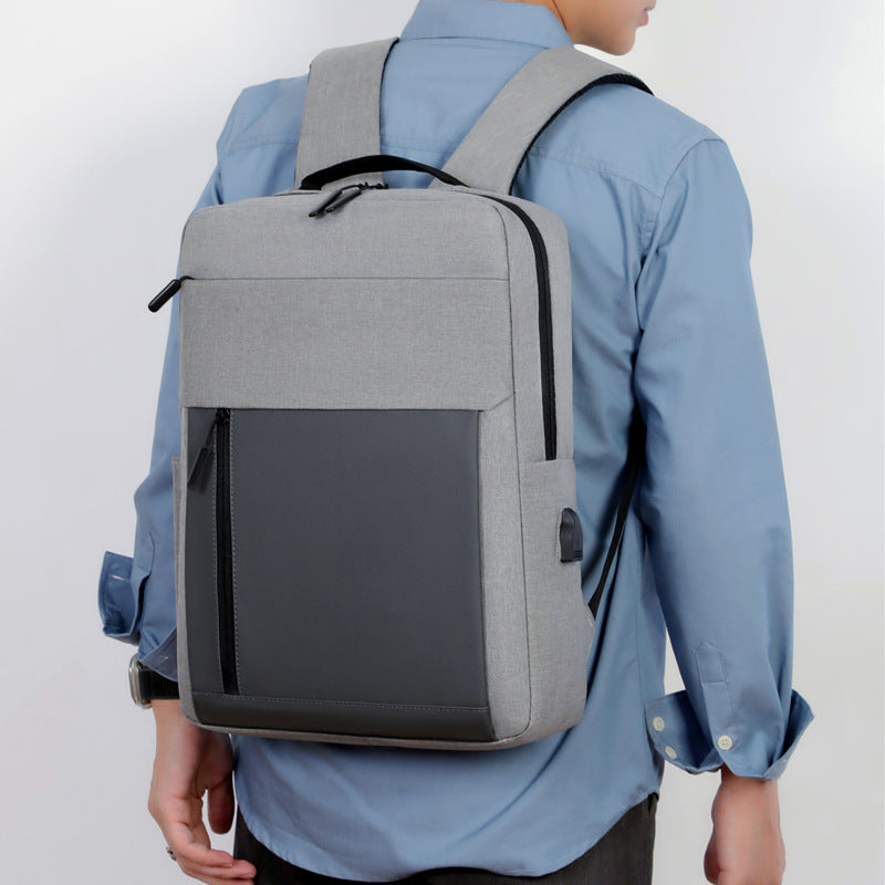 New business backpack men's commuting large-capacity computer bag multi-function multi-compartment wear-resistant leisure travel bag