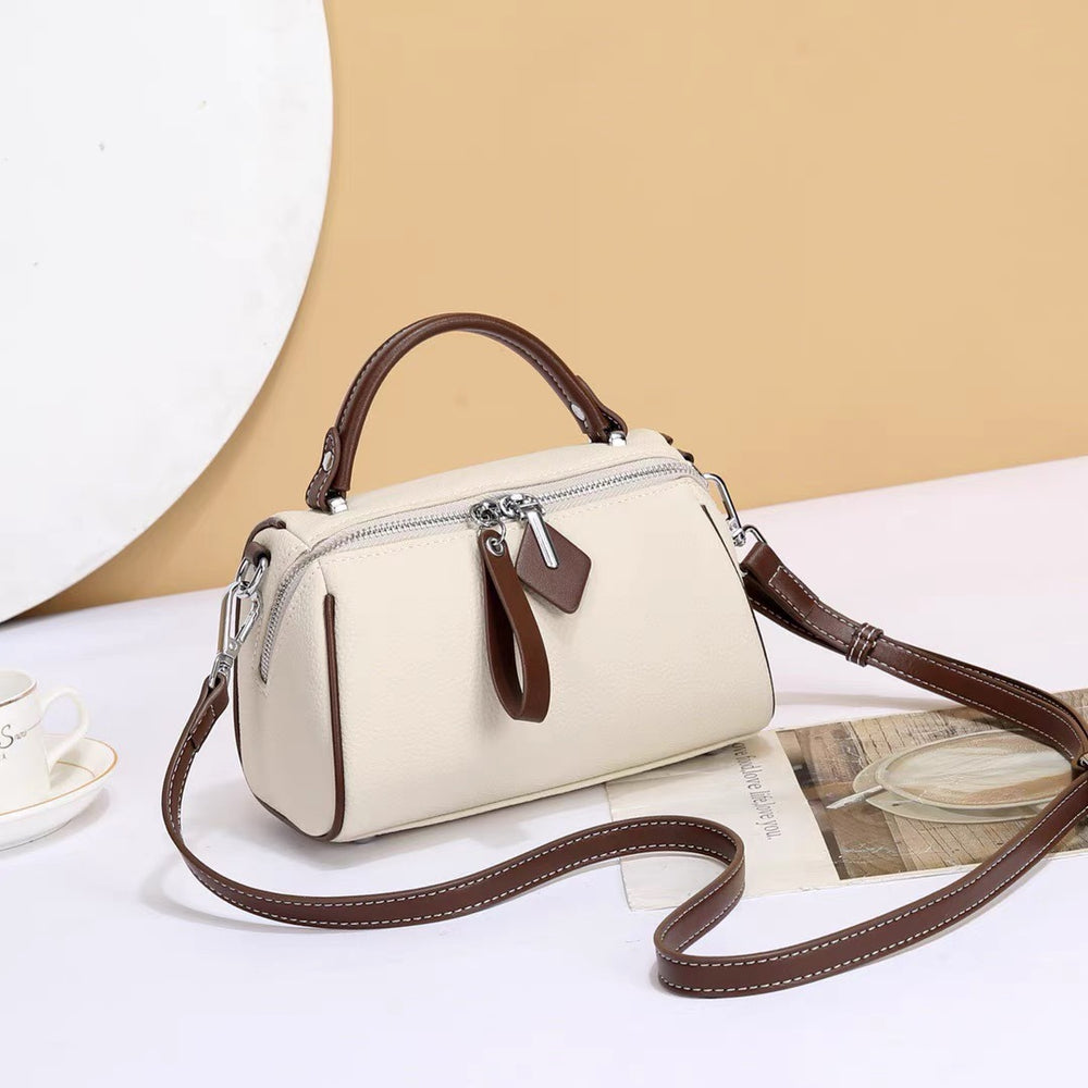Small bag 2024 new women's fashion versatile phone bag handbag boston genuine leather women's bag chic crossbody bag