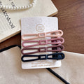 Maillard milk coffee color one-word clip hairpin, large duckbill clip on the back of the head, broken hair on the forehead, side bangs clip