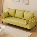Sofa small apartment cat scratching leather rental house casual modern apartment bedroom double three-person sofa clothing store