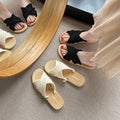 New woven sandals for women, summer flat sandals, perfect for hainan trips and vacations, unique french-inspired fairy style, roman sandals for women