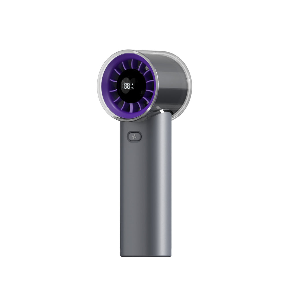2025 new 100-speed handheld digital display mini fan - desktop usb rechargeable ultra-high speed turbo fan