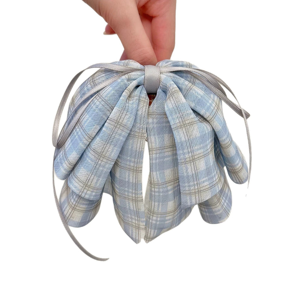2026 new plaid ponytail hair clip headband - premium quality, stunning bow claw clip hair accessory for women