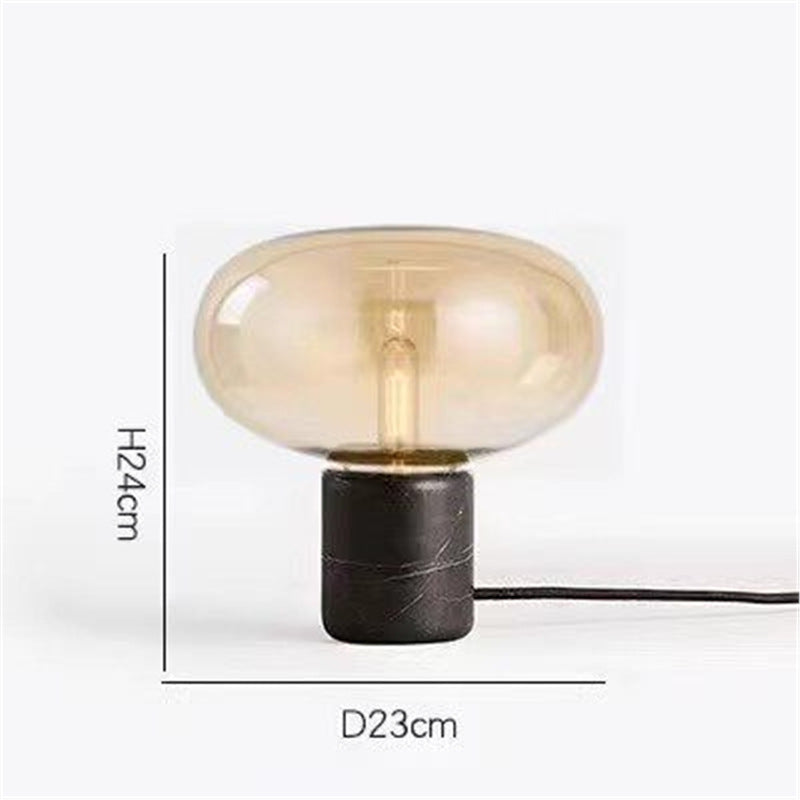 Modern minimalist glass table lamp - bedroom bedside lamp - designer high-end nordic style - living room, study, decorative home & hotel lighting