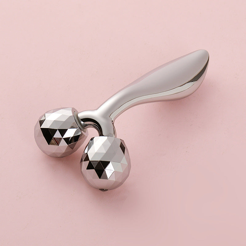 Manufacturer's new product 3d roller massager metal facial lifting and firming v face beauty massage stick handheld roller