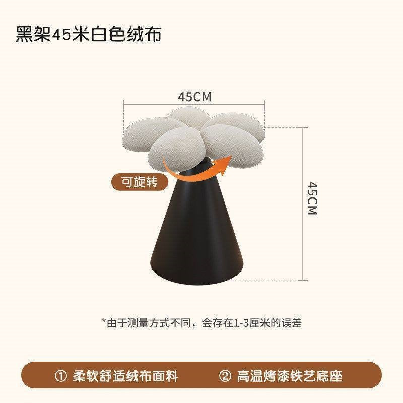 Bedroom high-looking dressing table stool new arrival popular makeup stool girl accessible luxury petal chair backrest fabric