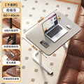 Adjustable height mobile desk with universal wheels, bedside table, reinforced legs, home desk for bedroom, living room, sofa, study table