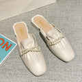 2025k-stylefashion half slippers for women summeroutwear baotoupopular lazy flatseasiest for match slip-on women's slippers summer