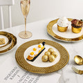 Accessible luxury pastry plate ceramic gold rim western food plate special ceramic steak plate commercial tableware casual model room decoration