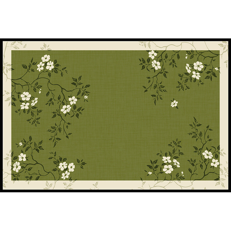 Carpet living room green new arrival medieval style stain-resistant waterproof floor mat no-wash and wipeable classy bedroom bedside floor mat