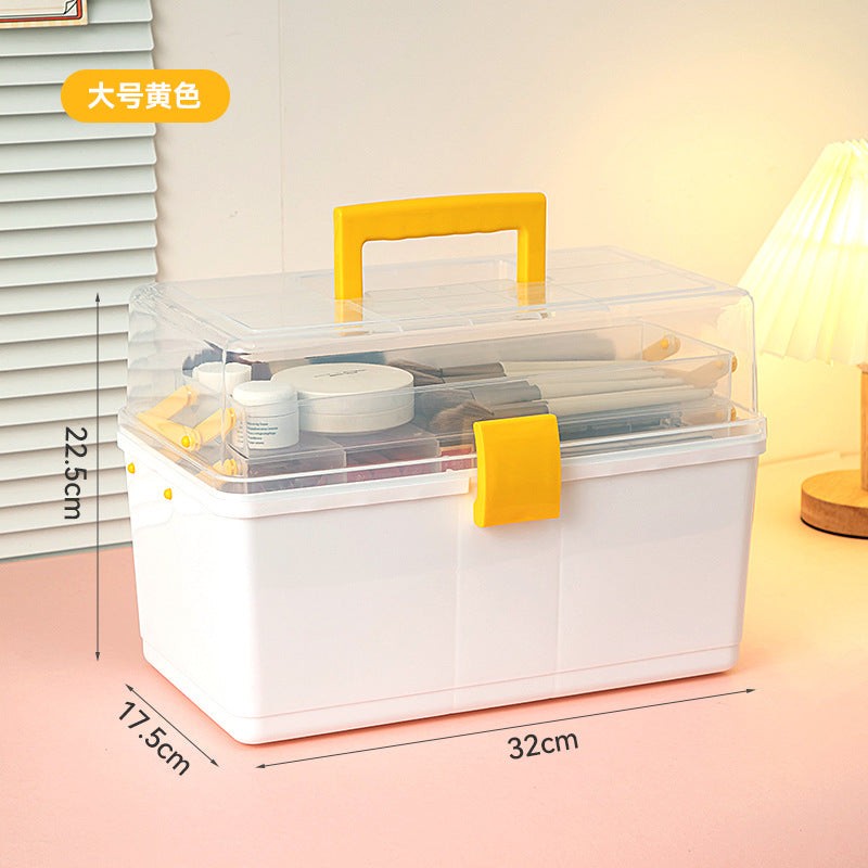 Portable Portable Cosmetics Storage Box Large Capacity Classification Storage Nail Art Tools Organizing Box Foldable Storage Box