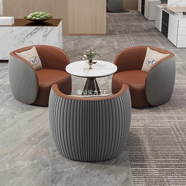 Sales Office Negotiation Sofa Light Luxury Hotel Reception Beauty Salon Rest Area Leisure Meeting One Table and Four Chairs Combination