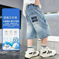 Boys' denim shorts - summer  new collection: stylish, lightweight, and trendy tencel mid-length shorts for kids