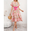 listing: new  women's original fashion v-neck tropical print dress