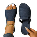 European and american plus size flat sandals for women,  summer new arrival, comfortable open-toe beach slippers, factory wholesale