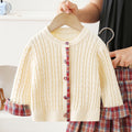 Girls' sweater set - new  autumn/winter collection - cable knit, preppy style, pleated skirt two-piece outfit