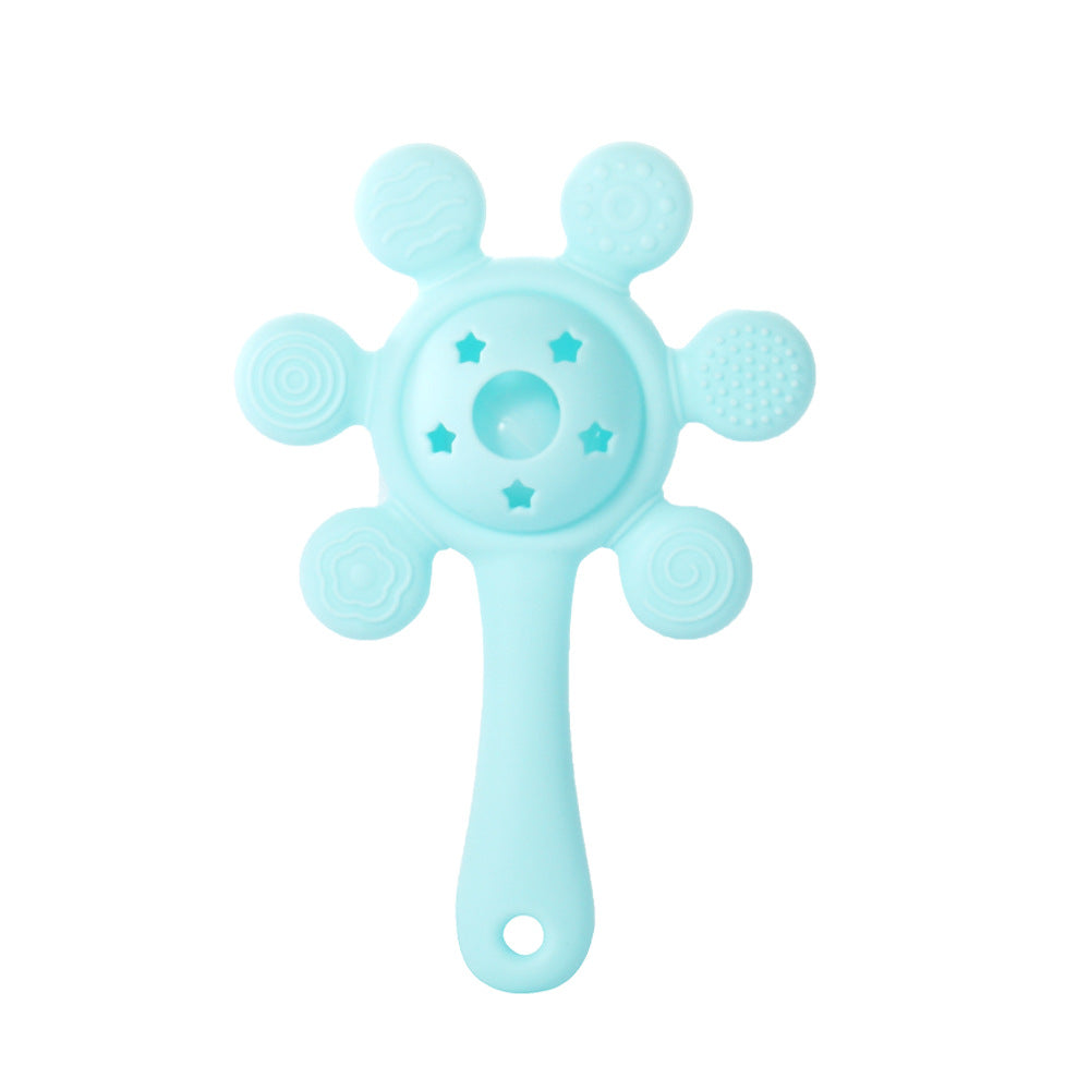 Cross-border new products baby silicone palm rattle toothpaste food grade silicone imitation eating hand toys baby grinding teeth toys