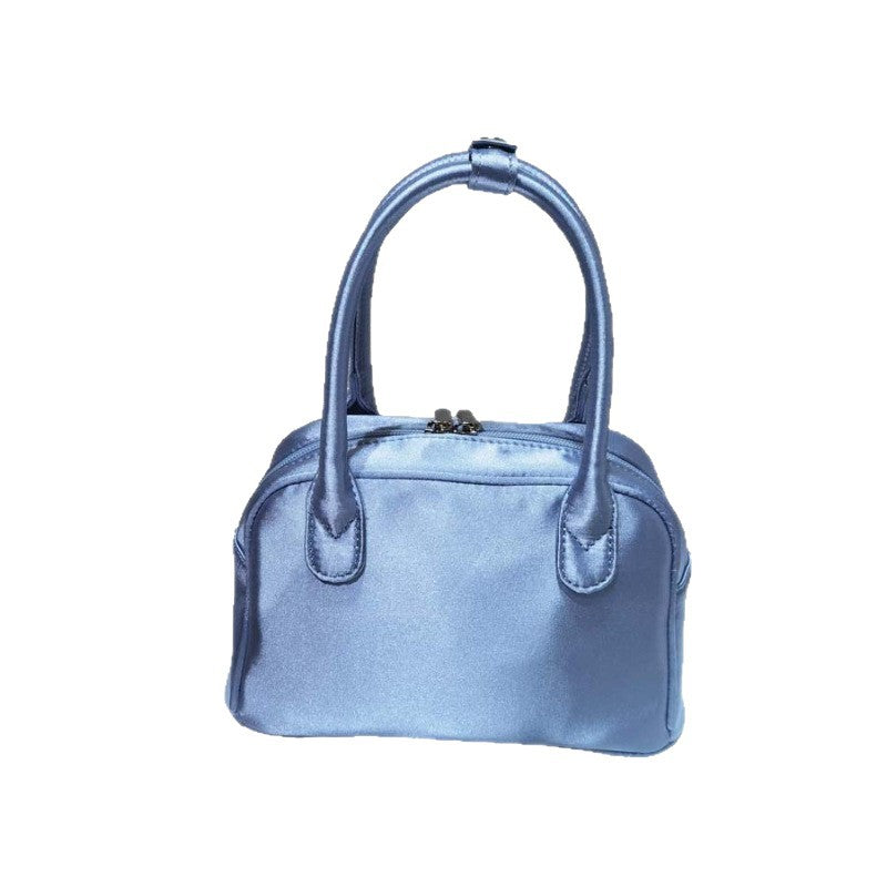 2025 new ballet style bowling bag large capacity nylon Boston handbag niche design handbag women