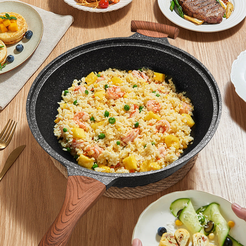 Medical stone non-stick pot for home kitchen oil-free cooking pot all-in-one die-cast neutral pot cooking pot wholesale