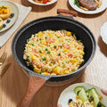 Oem processing medical stone cooking pot die-casting non-stick pot neutral pot for home kitchen non-stick cooking pot