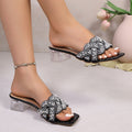 French braided pearl high-heeled sandals for women, transparent heels, outer wear slippers, cross-border women's shoes, one-piece drop shipping and wholesale collection