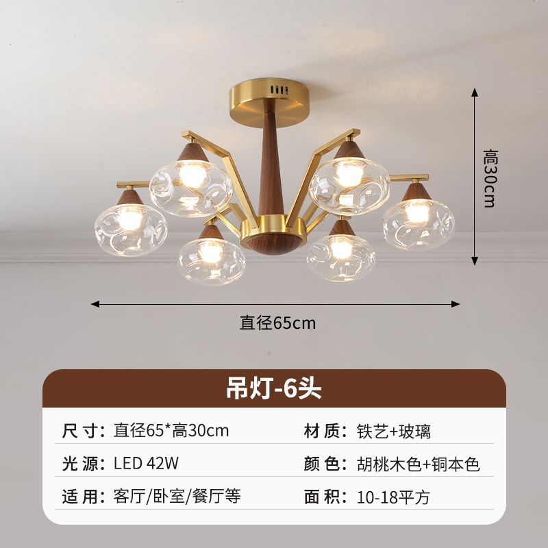 French medieval chandelier living room advanced sense creative bedroom dining room chandelier simple Zhongshan lamps lighting