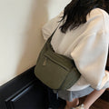 preppy style niche style crossbody bag easiest for match women's work clothing shoulder dumpling bag simple cloth bag large capacity nylon