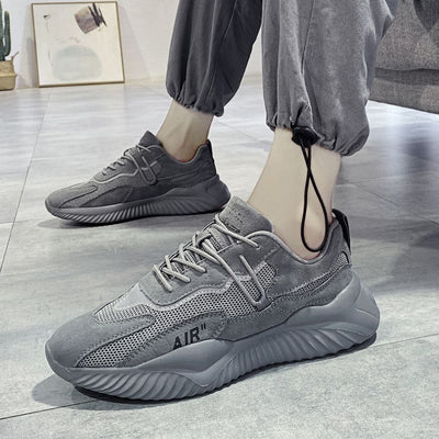 2025 new winter breathable korean style trendy mesh athletic men's shoes versatile casual spring running dad shoes