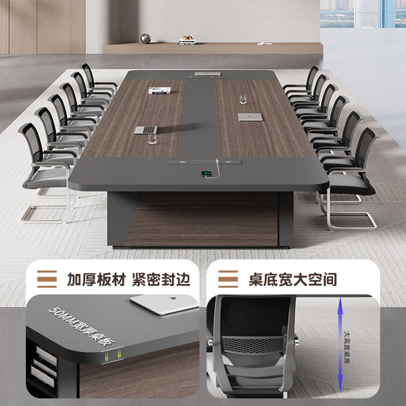 Saint-li conference table - modern rectangular boardroom table and chair set, available in various sizes for small to large meeting rooms, office furniture