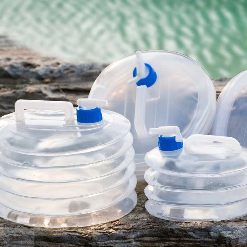 Outdoor retractable folding bucket Car kettle Car portable water storage tank Water bag with faucet water storage bucket