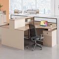Saint li staff desk employee slot table and chair combination cross-shaped booth financial screen casual modern