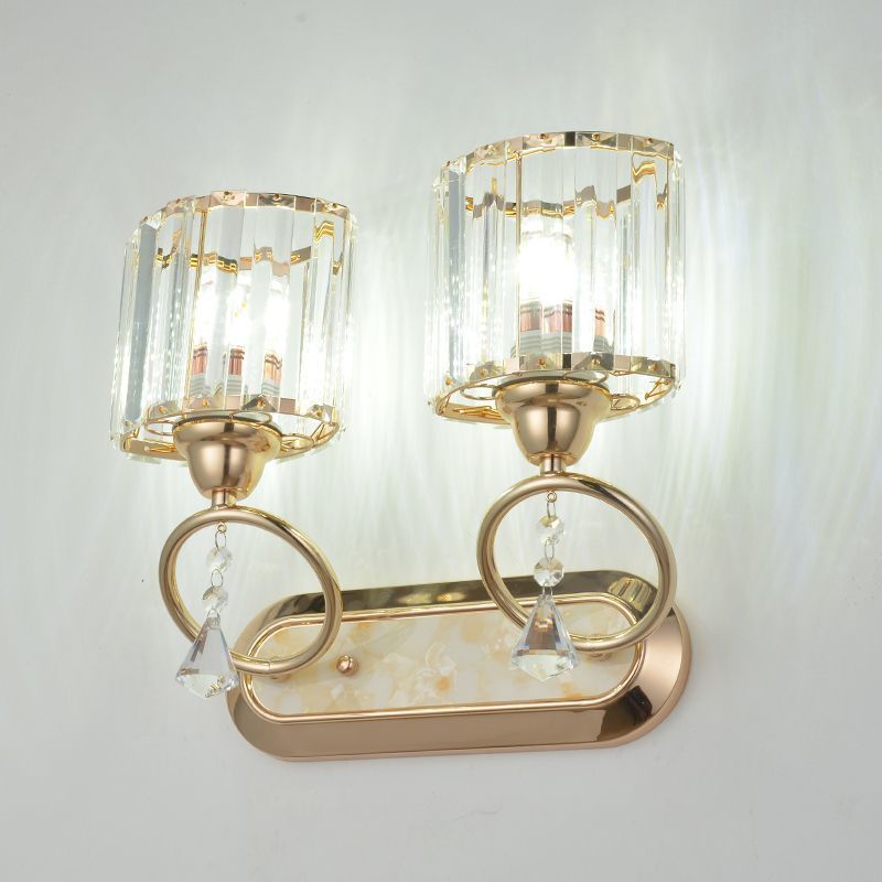 New arrival modern high-end glare bar aisle corridor living room bedroom bedside room double-headed crystal light luxury wall lamp