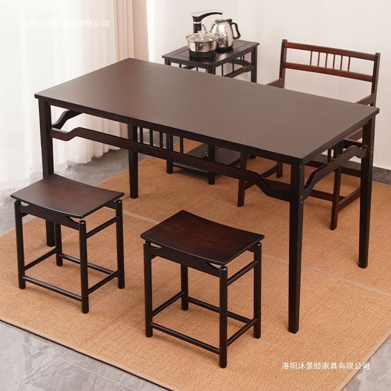 New chinoiserie tea table and chair combination office kung fu coffee table for home living room balcony tea table tea table