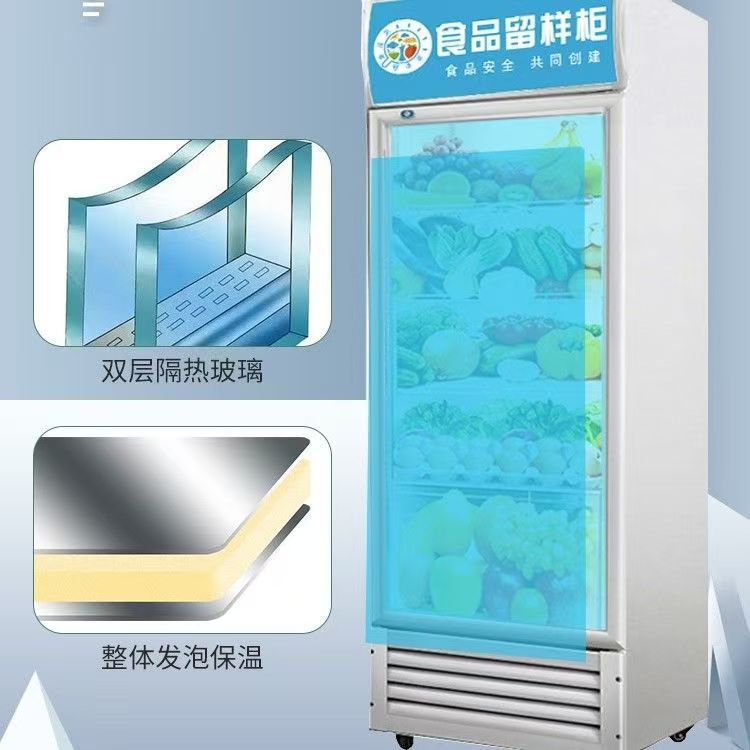 Food sample storage cabinet - refrigerated display case for school cafeterias, kindergartens, and restaurants - ideal for storing and displaying food samples, fruits, and vegetables