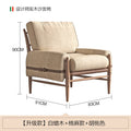 Nordic modern designer single sofa chair for home living room, villa, small apartment - italian style genuine leather leisure chair