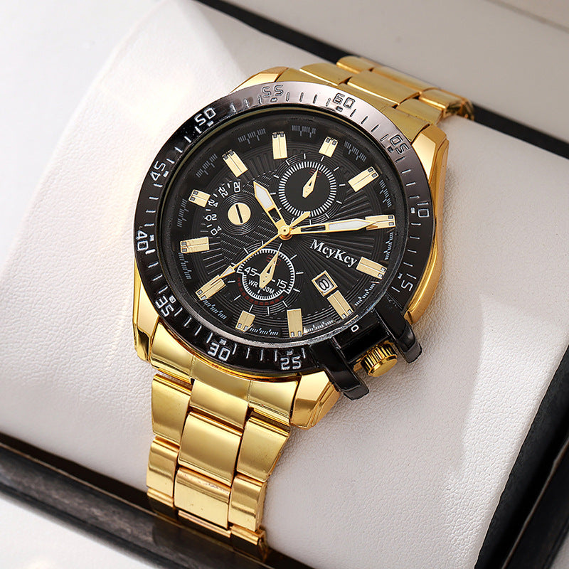 Wholesale and dropshipping: trendy new arrival - hot-selling, stylish men's watch with three-eyed calendar design. direct from the manufacturer